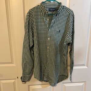 Polo Ralph Lauren Green and White Plaid Shirt